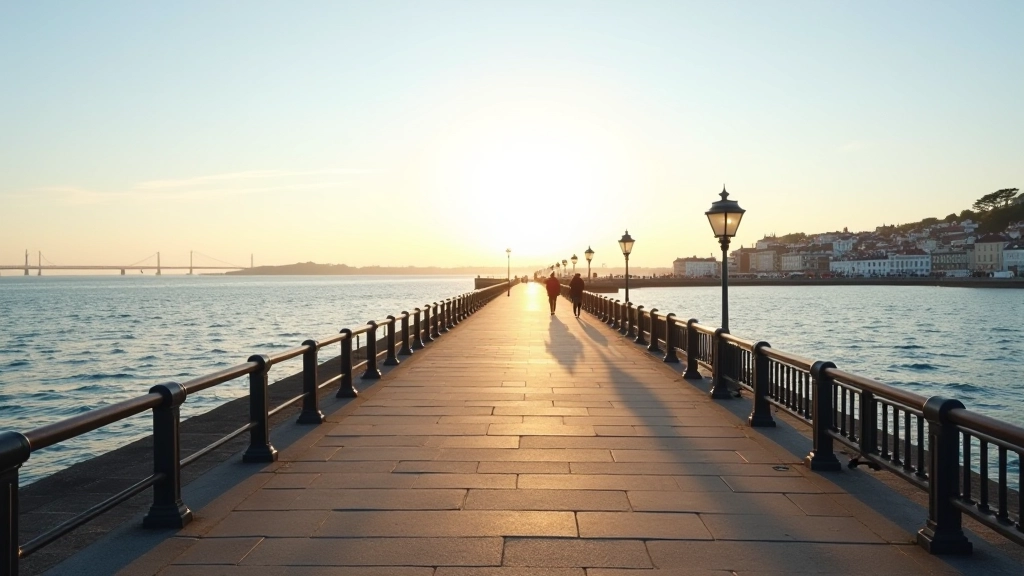 Scenic coastal promenade at Dún Laoghaire with sea views and walking path